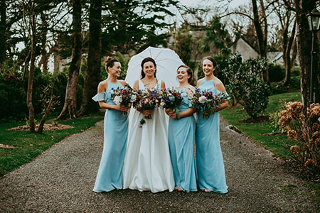 Bride and bridesmaids hair and make up