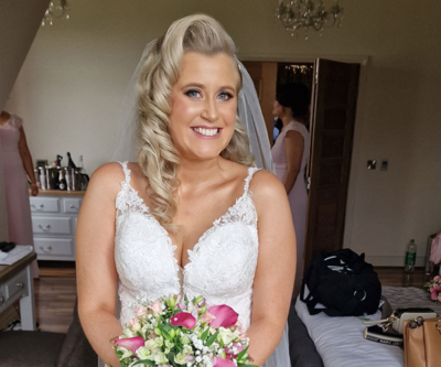 Blonde Bride with Hair Plait